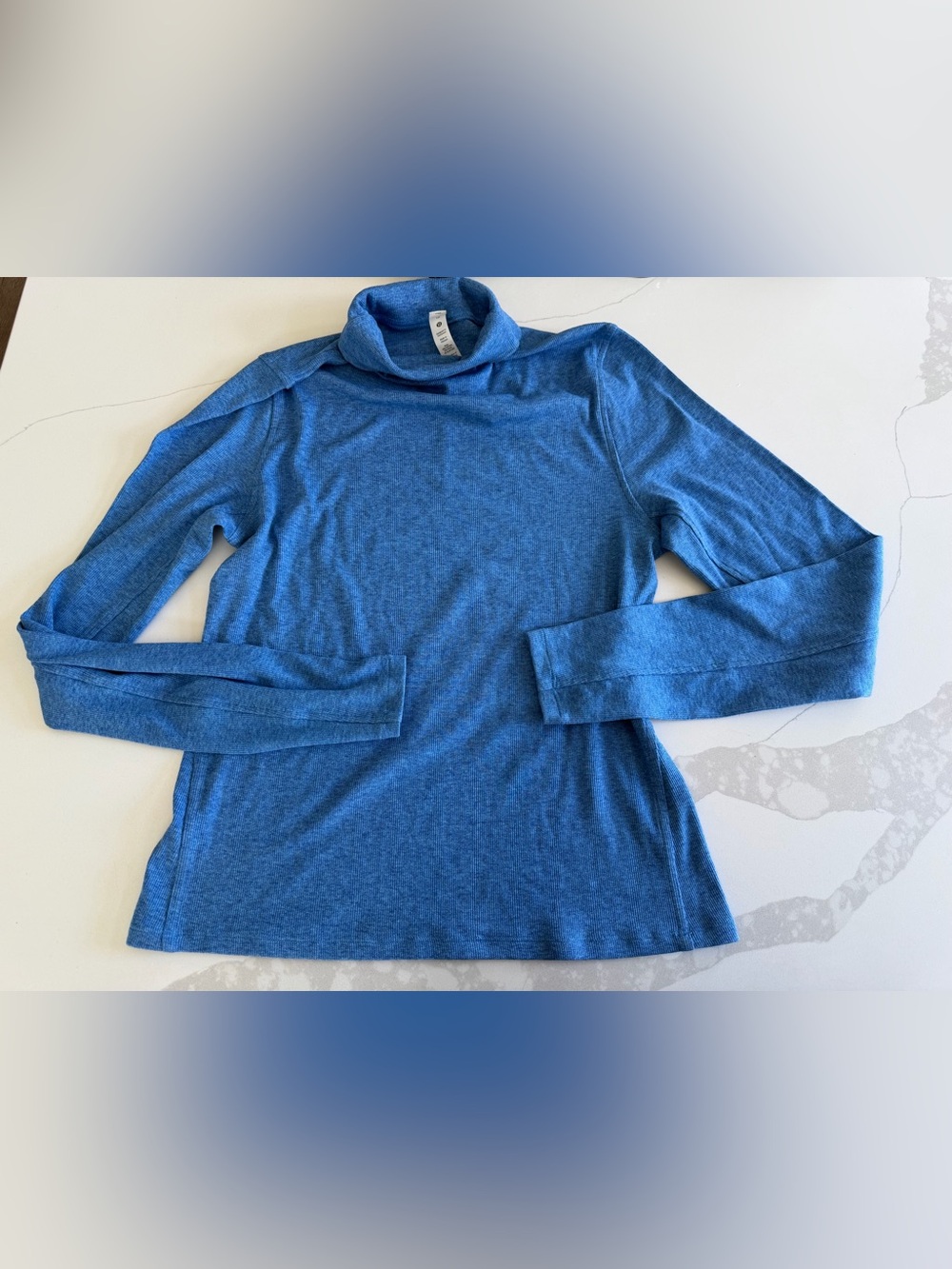 lululemon athletica Heathered Blue Ribbed Turtleneck